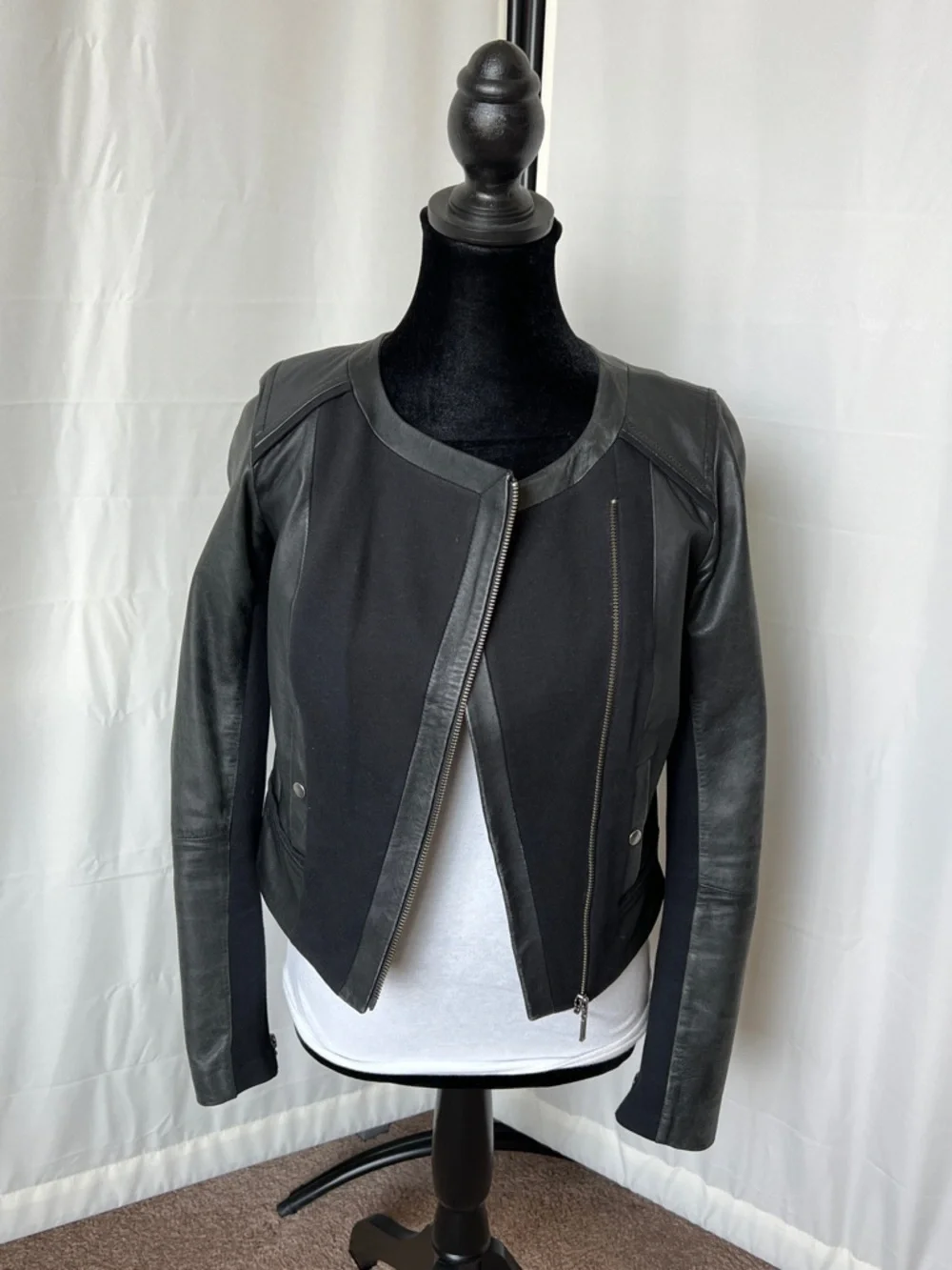 Anthropologie Elevenses Fosters Moto Leather Jacket